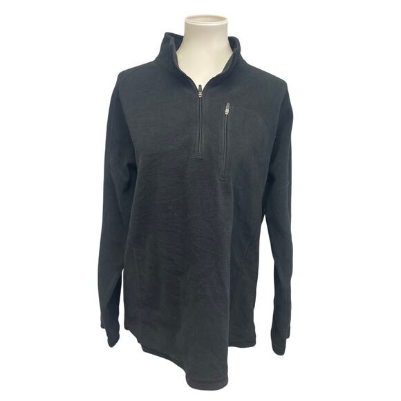 LL Bean Mens Large Regular 1/4 Zip 100% Polyester Long Sleeve Pullover Sweater - Picture 1 of 5